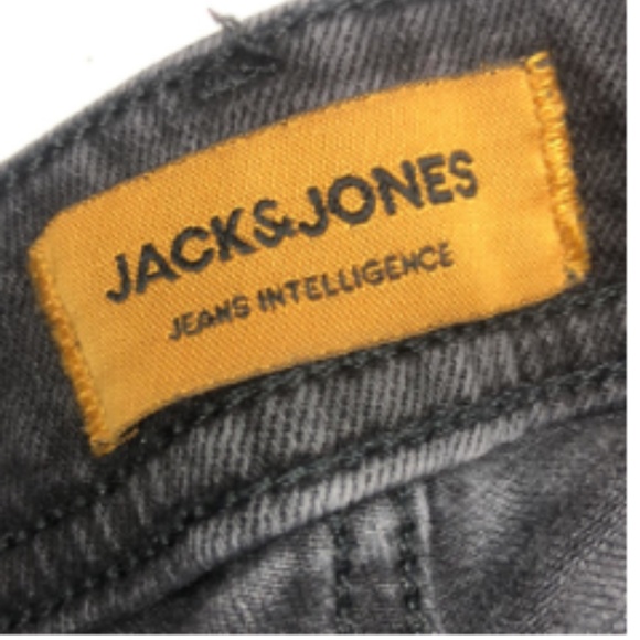 PREMIUM MENS BLACKWASH JACK & JONES GLENN SLIM STRAIGHT JEANS - Picture 3 of 13